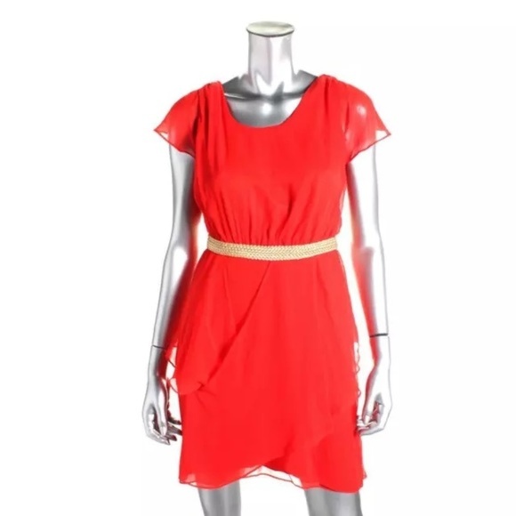 Badgley Mischka Dresses & Skirts - Mark & James Belted Asymmetric Dress NWT